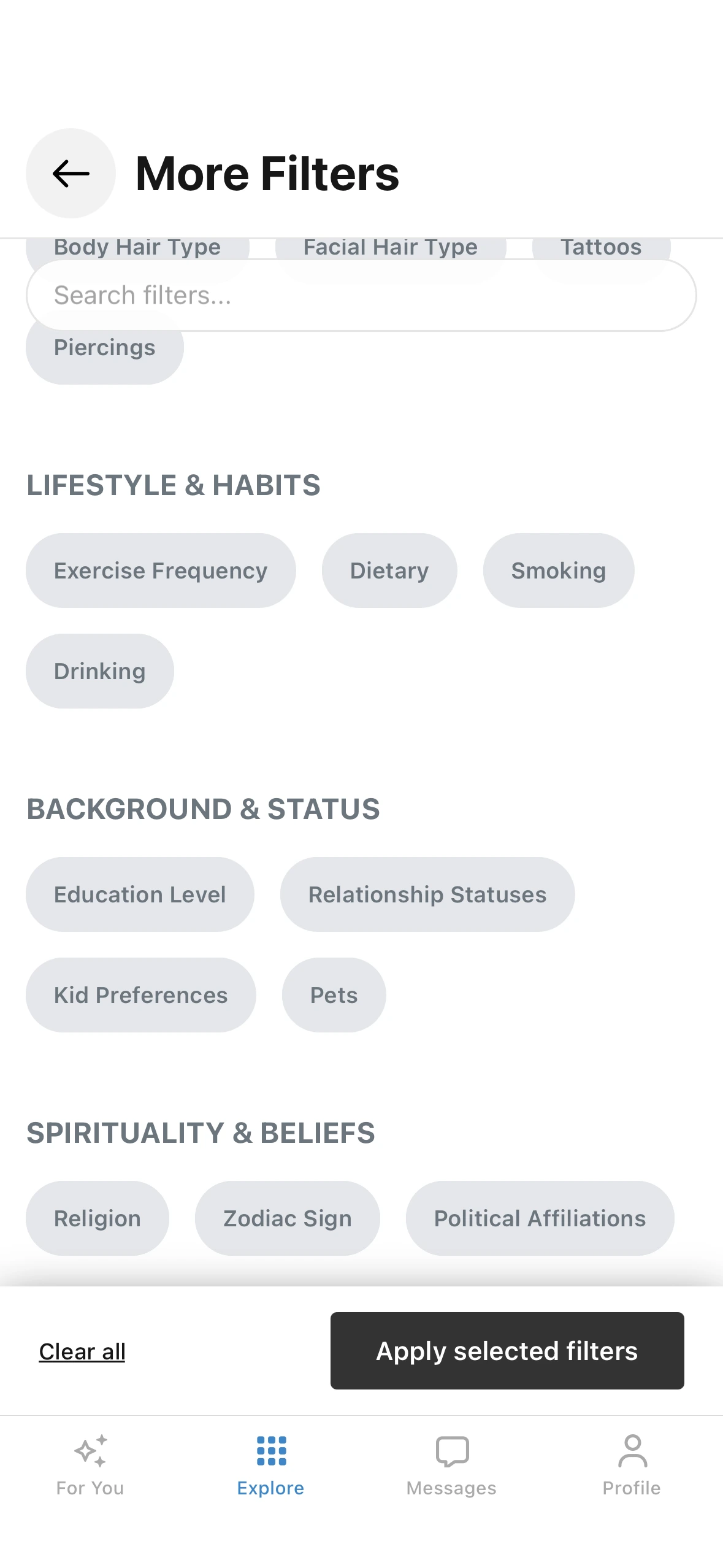 Glow filters preview